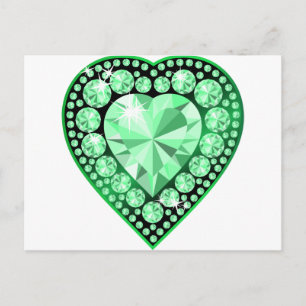 Carte Postale Emerald Gem Heart