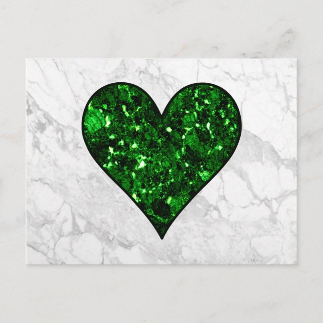 Carte Postale Emerald Gem Heart (Devant)