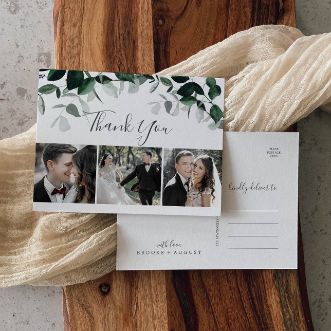 Carte postale Emerald Greenery 3 Photo Merci (Créateur téléchargé)