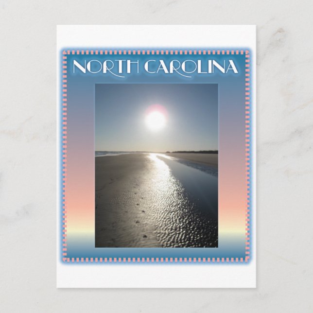 Carte Postale Emerald Isle Beach, NC à Sunset (Devant)