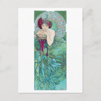 Emeraude (Quatre Bijoux), Alphonse Mucha