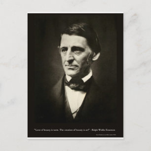 Carte Postale Emerson Amour De Beauté Est Goût Amour Citation Ca
