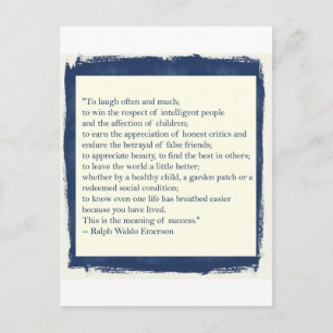 Carte Postale Emerson Quote