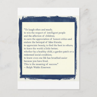 Carte Postale Emerson Quote