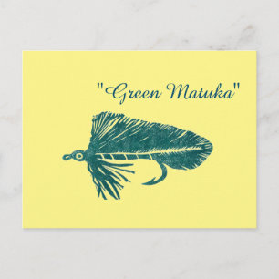 Carte Postale Émetteur Matuka vert, attache à la mouche, art de
