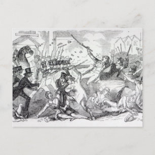 Carte Postale Émeute de tracteur à brancher à Preston