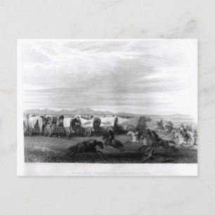 Carte Postale Émigrants attaqués par les Comanches