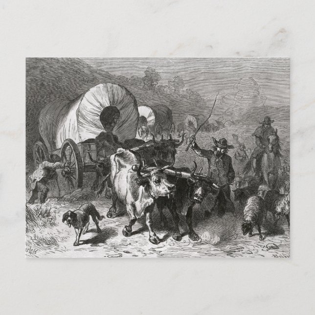 Carte Postale Émigration vers le pays occidental (Devant)