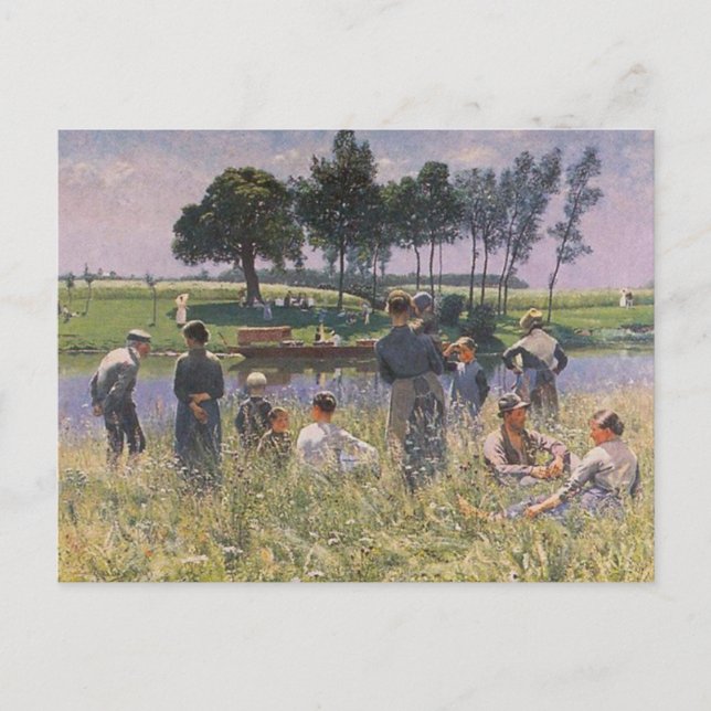 Carte Postale Emile Claus - Pique-nique (Devant)