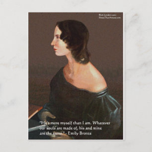 Carte Postale Emily Bronte "Les âmes pareilles" Citation d'amour