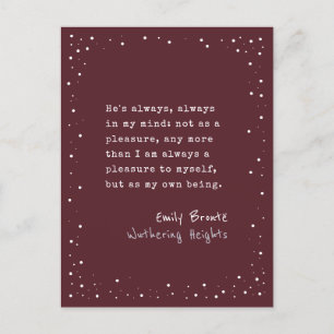 Carte Postale Emily Brontë, Machine à écrire des devis de hauteu