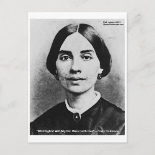 Carte Postale Emily Dicksinson Wild Nights Love Citations Cadeau