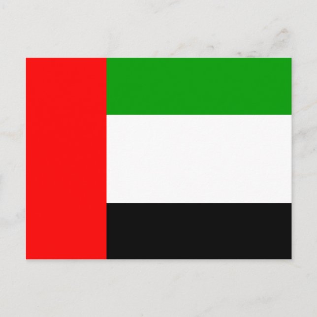 Carte Postale Emirats Arabes Unis Drapeau de haute qualité (Devant)