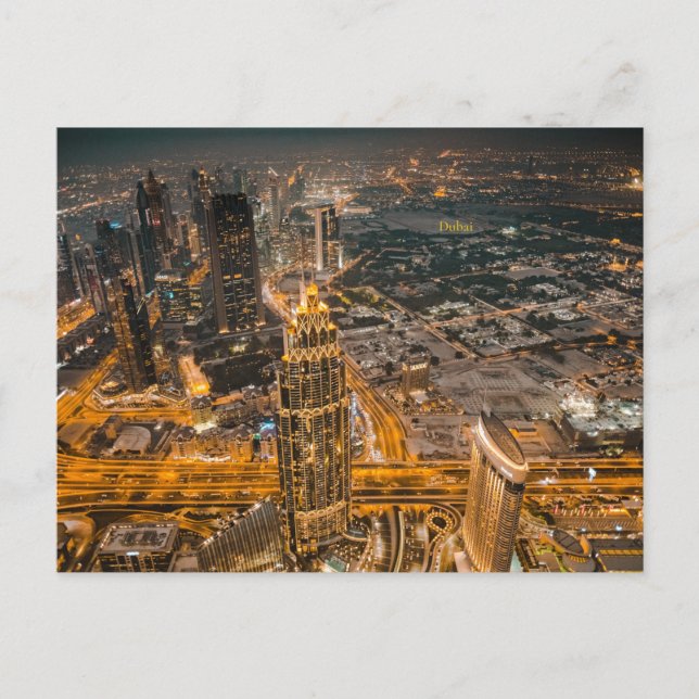 Carte Postale Émirats de Dubaï, Burj Khalifa, (Devant)