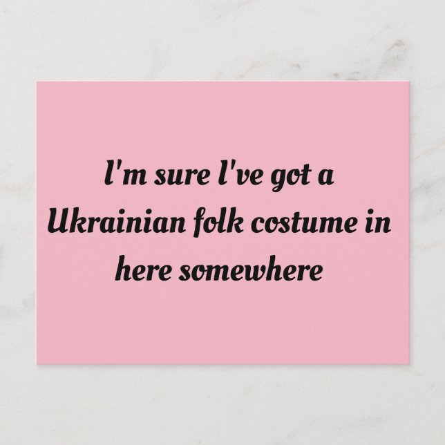 Carte Postale émission de télé noire orphane citation costume fo (Devant)