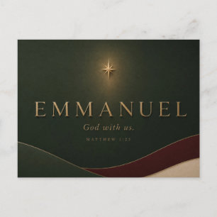 Carte Postale EMMANUEL Matthieu 1:23 Chrétien