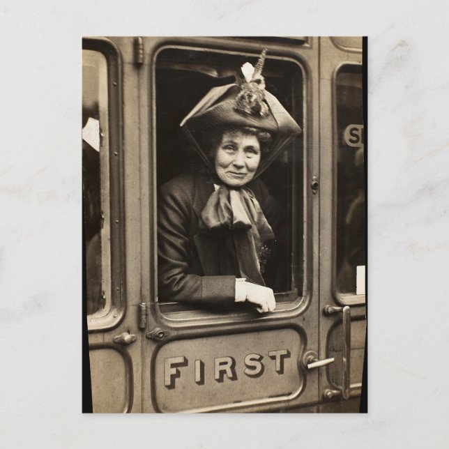 Carte Postale Emmeline Pankhurst Feminist et Suffragette (Devant)