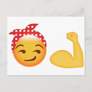 Carte Postale Émoji femelle forte