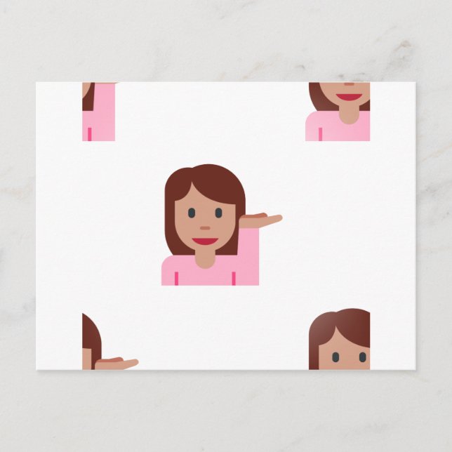 Carte Postale emoji femme (Devant)