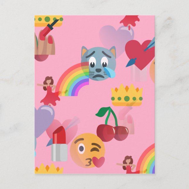 Carte Postale emoji fille (Devant)
