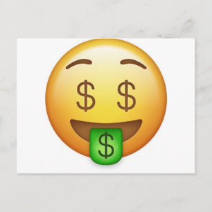 Carte Postale Emoji Hilarié De La Bouche D'Argent