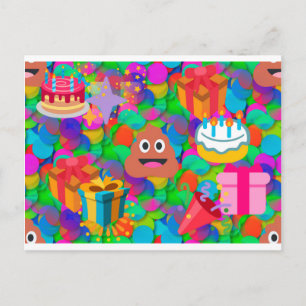 Carte Postale emoji joyeux pod'anniversaire