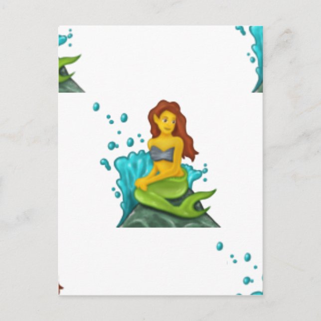Carte Postale emoji mermaid (Devant)