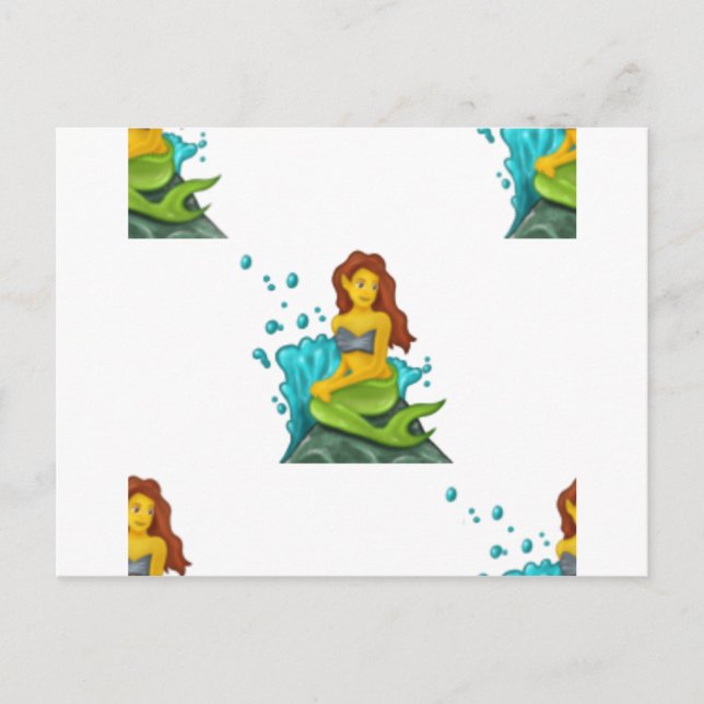 Carte Postale emoji mermaid (Devant)