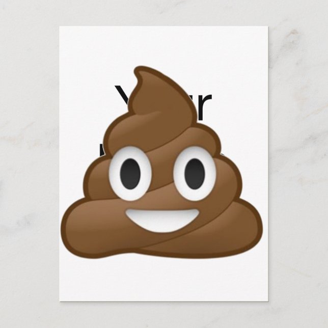 Carte Postale Emoji Poop Souriant (Devant)