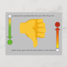Carte postale Émoji pouce vers le bas