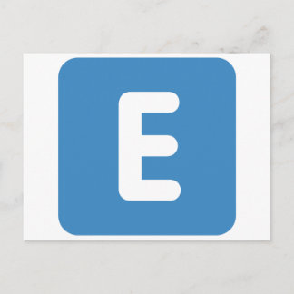 Carte Postale emoji Twitter - Lettre E