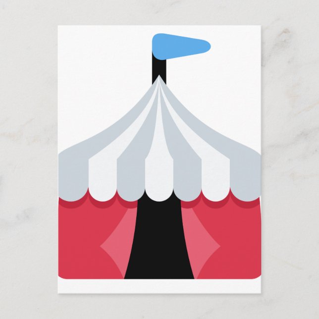 Carte Postale Emoji Twitter - Tente de cirque (Devant)