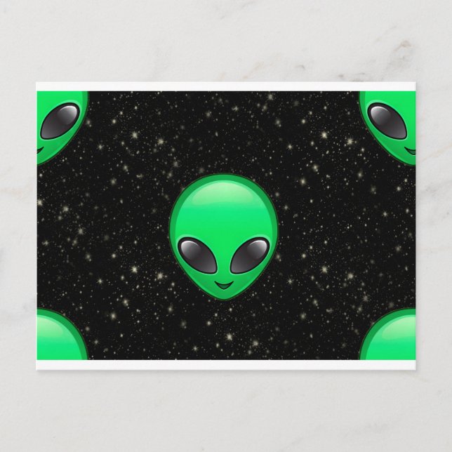 Carte Postale emojis alien (Devant)