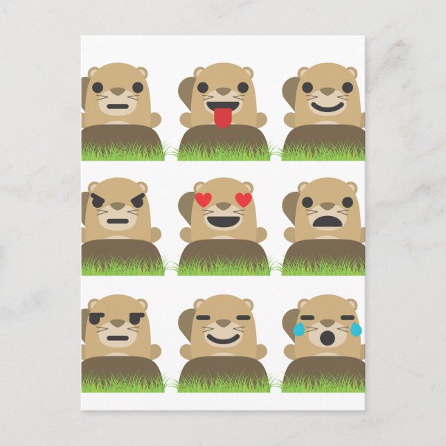 Carte Postale emojis de marmotte (Devant)