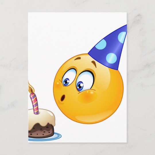 Carte Postale Emoticone D Anniversaire Zazzle Fr