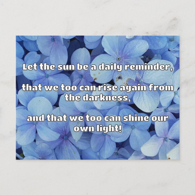 Carte Postale Empath Shine Positive Encouragement Citation (Devant)