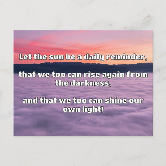 Carte Postale Empath Shine Positive Encouragement Citation (Devant)