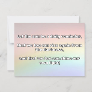 Carte Postale Empath Shine Positive Encouragement Citation