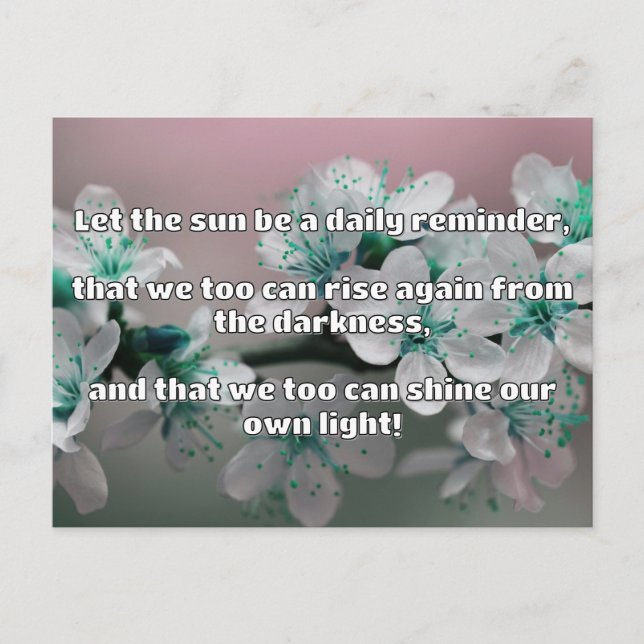 Carte Postale Empath Shine Positive Encouragement Citation (Devant)