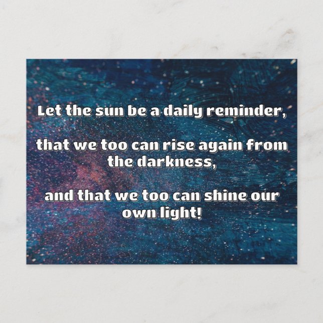 Carte Postale Empath Shine Positive Encouragement Citation (Devant)