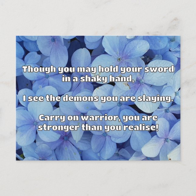Carte Postale Empath Warrior Citation positive Encouragement (Devant)