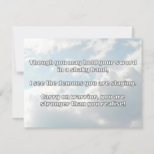 Carte Postale Empath Warrior Citation positive Encouragement