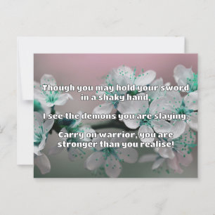 Carte Postale Empath Warrior Citation positive Encouragement
