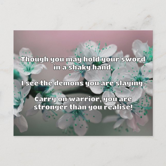 Carte Postale Empath Warrior Citation positive Encouragement (Devant)