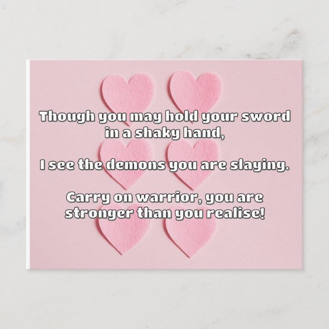 Carte Postale Empath Warrior Citation positive Encouragement (Devant)