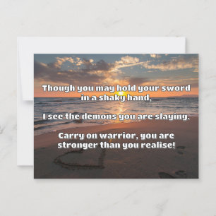 Carte Postale Empath Warrior Citation positive Encouragement