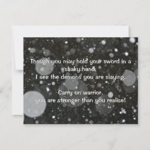 Carte Postale Empath Warrior Citation positive Encouragement