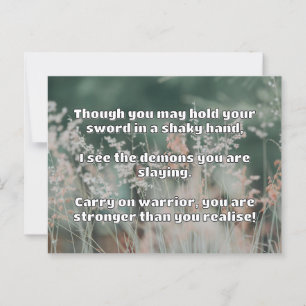 Carte Postale Empath Warrior Citation positive Encouragement