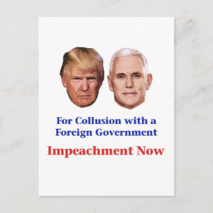 Carte Postale Empêcher Trump et Pence d'une collusion