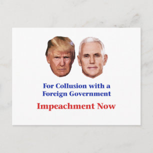 Carte Postale Empêcher Trump et Pence d'une collusion